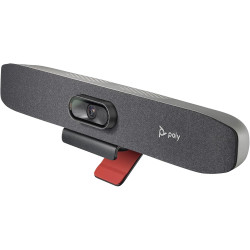Poly Studio R30 - Système de visioconférence 4K (Plantronics) - Barre avec caméra, micro et haut-parleur pour les petites salles