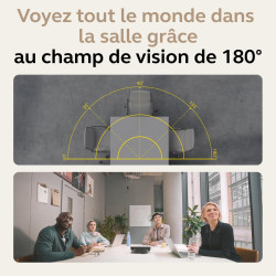 Barre vidéo panoramique 4K Jabra PanaCast 50 - Caméra de visioconférence pour petites et moyennes salles avec champ de vision 18