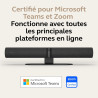 Barre vidéo panoramique 4K Jabra PanaCast 50 - Caméra de visioconférence pour petites et moyennes salles avec champ de vision 18