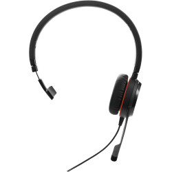 Jabra Evolve 30 UC Casque Mono - Casque Optimisé Unified Communications (UC) pour Softphones VoIP avec Réduction Passive du Brui