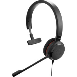Jabra Evolve 30 UC Casque Mono - Casque Optimisé Unified Communications (UC) pour Softphones VoIP avec Réduction Passive du Brui
