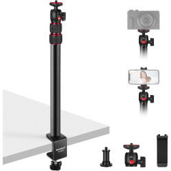 NEEWER Support de Bureau pour Caméra et Téléphone avec Rotule 360°, 43-102cm, Pince Télescopique en C, Support de Lampe Table, V