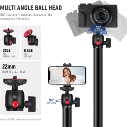 NEEWER Support de Bureau pour Caméra et Téléphone avec Rotule 360°, 43-102cm, Pince Télescopique en C, Support de Lampe Table, V