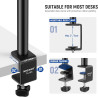 NEEWER Support de Bureau pour Caméra et Téléphone avec Rotule 360°, 43-102cm, Pince Télescopique en C, Support de Lampe Table, V