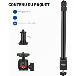 Neewer Support de table extensible pour appareil photo,rotule 1/4",support de table réglable 17-40",pince en C pour appareil ref