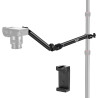 NEEWER Bras de Support de caméra aérien avec Clip, 56 cm, 180° et 360°, Bras de Maintien Flexible à 2 Sections pour Support de B