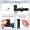 NEEWER Bras de Support de caméra aérien avec Clip, 56 cm, 180° et 360°, Bras de Maintien Flexible à 2 Sections pour Support de B