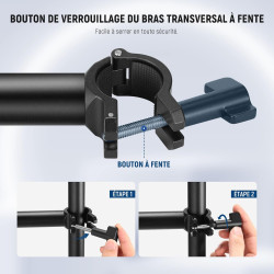 NEEWER Bras de Support de caméra aérien avec Clip, 56 cm, 180° et 360°, Bras de Maintien Flexible à 2 Sections pour Support de B