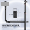 NEEWER Bras de Support de caméra aérien avec Clip, 56 cm, 180° et 360°, Bras de Maintien Flexible à 2 Sections pour Support de B