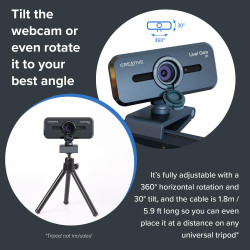 CREATIVE Live! Cam Sync V3 Webcam 2K QHD USB avec Zoom Numérique 4X, Microphones, HD 1080p, FOV Jusqu'à 95°, Cache de Confidenti