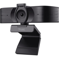 Trust Teza 4K Ultra HD Webcam 3840x2160, Autofocus, Noir | 2 Microphones Intégrés, 30 FPS, USB Plug & Play, Web Caméra pour Team