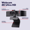 Trust Teza 4K Ultra HD Webcam 3840x2160, Autofocus, Noir | 2 Microphones Intégrés, 30 FPS, USB Plug & Play, Web Caméra pour Team