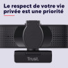 Trust Teza 4K Ultra HD Webcam 3840x2160, Autofocus, Noir | 2 Microphones Intégrés, 30 FPS, USB Plug & Play, Web Caméra pour Team