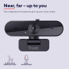 Trust Taxon Webcam 2K QHD, Autofocus, Filtre de Confidentialité, Noir | 2560x1440p, 2 Microphones, Grand Angle, 85% Plastique Re