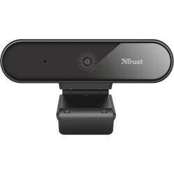 Trust Tyro Webcam Full HD 1080p avec Micro Intégré, Web Caméra d’Ordinateur USB pour PC, Ordinateur Portable, Laptop, Macbook, M