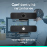 Logitech C925e, Webcam Professionnelle, vidéo HD 1080p/30 IPS, Correction lumière, autofocus, Son Clair, obturateur confidential