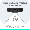 Logitech C925e, Webcam Professionnelle, vidéo HD 1080p/30 IPS, Correction lumière, autofocus, Son Clair, obturateur confidential