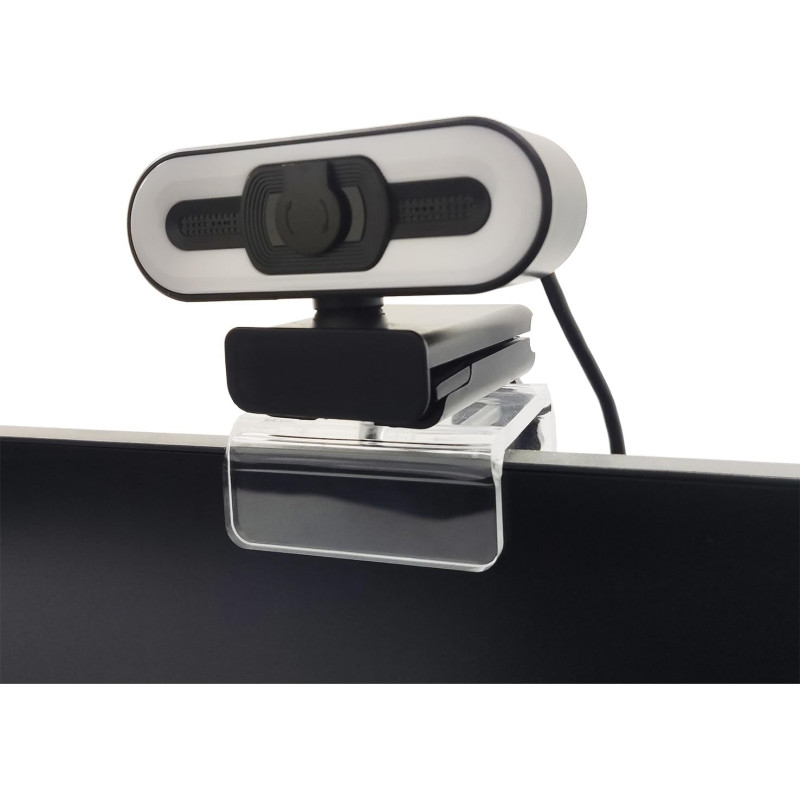 Support de webcam pour moniteur, compatible avec Logitech et autres webcams avec filetage 6,35 mm, support acrylique transparent