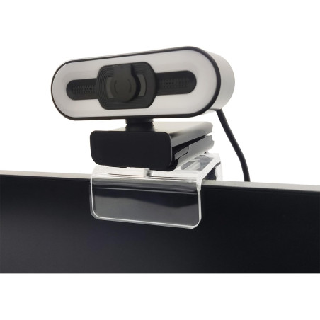 Support de webcam pour moniteur, compatible avec Logitech et autres webcams avec filetage 6,35 mm, support acrylique transparent