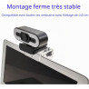 Support de webcam pour moniteur, compatible avec Logitech et autres webcams avec filetage 6,35 mm, support acrylique transparent