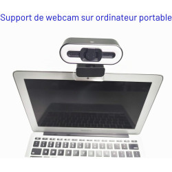 Support de webcam pour moniteur, compatible avec Logitech et autres webcams avec filetage 6,35 mm, support acrylique transparent