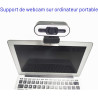 Support de webcam pour moniteur, compatible avec Logitech et autres webcams avec filetage 6,35 mm, support acrylique transparent