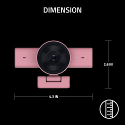 Razer Webcam de Streaming Kiyo V2 X: 1440p 60 FPS - Mise au Point Automatique - Microphone intégré - Objectif Grand Angle - Obtu