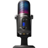 Oversteel - Elinvar USB Gaming Microphone, cardioïde et omnidirectionnel avec bras et support, illumination RGB, Plug & Play, co