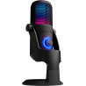 Oversteel - Elinvar USB Gaming Microphone, cardioïde et omnidirectionnel avec bras et support, illumination RGB, Plug & Play, co
