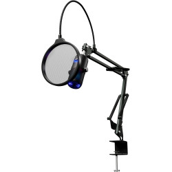 Oversteel - Elinvar USB Gaming Microphone, cardioïde et omnidirectionnel avec bras et support, illumination RGB, Plug & Play, co