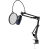 Oversteel - Elinvar USB Gaming Microphone, cardioïde et omnidirectionnel avec bras et support, illumination RGB, Plug & Play, co