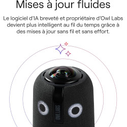 Owl Labs Meeting Owl 4+ Caméra Visio-Conférence Intelligente 360° 4K avec Microphone et Haut-Parleur (Auto-Focus locuteur, Zoom 