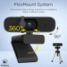 Atlantis Webcam 2K, 5 Mpixel 2560x1944/30fps et Full HD, autofocus, Double Microphone omnidirectionnel, Balance des Blancs, Angl