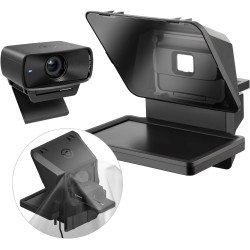 Pack Elgato Prompter avec caméra - Téléprompteur haut de gamme avec webcam Full HD, compatible HDR, idéal pour streaming, présen