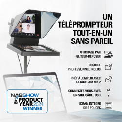Pack Elgato Prompter avec caméra - Téléprompteur haut de gamme avec webcam Full HD, compatible HDR, idéal pour streaming, présen