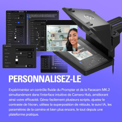 Pack Elgato Prompter avec caméra - Téléprompteur haut de gamme avec webcam Full HD, compatible HDR, idéal pour streaming, présen