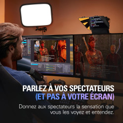 Pack Elgato Prompter avec caméra - Téléprompteur haut de gamme avec webcam Full HD, compatible HDR, idéal pour streaming, présen
