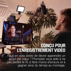 Pack Elgato Prompter avec caméra - Téléprompteur haut de gamme avec webcam Full HD, compatible HDR, idéal pour streaming, présen
