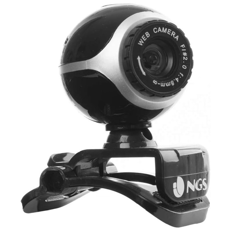 NGS XPRESSCAM300 - Webcam pour PC avec Microphone Intégré, Résolution VGA, Connexion USB 2.0 et Plug&Play