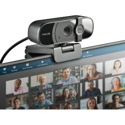 NGS XPRESSCAM 1080FHD - Webcam Full HD 1080p avec Microphone intégré et Connexion USB 2.0 pour Les appels vidéo dans Skype, Zoom