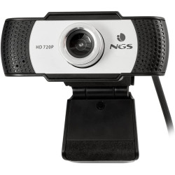 NGS XPRESSCAM720 - Webcam HD 1280x720 avec Connexion USB 2.0, Microphone Integré, 1Mpx de Resolution Réelle et Plug&Play