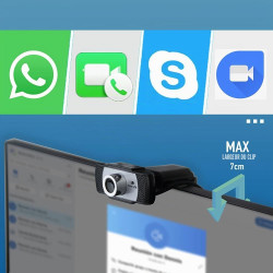 NGS XPRESSCAM720 - Webcam HD 1280x720 avec Connexion USB 2.0, Microphone Integré, 1Mpx de Resolution Réelle et Plug&Play