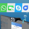 NGS XPRESSCAM720 - Webcam HD 1280x720 avec Connexion USB 2.0, Microphone Integré, 1Mpx de Resolution Réelle et Plug&Play