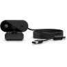 HP - PC Webcam 320 FHD, Compatible avec Chrome, Correcteur Automatique de lumière, Microphone intégré, Support avec Clip pivotan