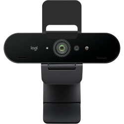 Logitech Brio Ultra 4k HD Pro Webcam, Streaming Rapide 1080p/60ips, Champs de Vision Réglable, Zoom X5, Compatible avec Skype, W