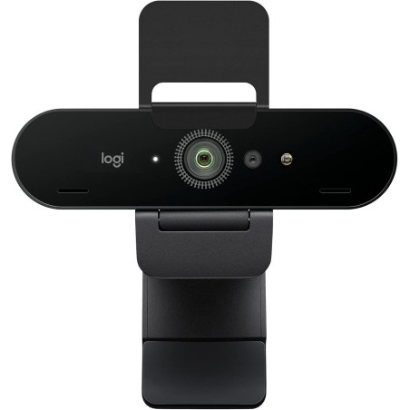 Logitech Brio Ultra 4k HD Pro Webcam, Streaming Rapide 1080p/60ips, Champs de Vision Réglable, Zoom X5, Compatible avec Skype, W