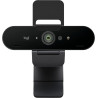 Logitech Brio Ultra 4k HD Pro Webcam, Streaming Rapide 1080p/60ips, Champs de Vision Réglable, Zoom X5, Compatible avec Skype, W