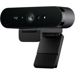 Logitech Brio Ultra 4k HD Pro Webcam, Streaming Rapide 1080p/60ips, Champs de Vision Réglable, Zoom X5, Compatible avec Skype, W