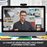 Logitech Brio Ultra 4k HD Pro Webcam, Streaming Rapide 1080p/60ips, Champs de Vision Réglable, Zoom X5, Compatible avec Skype, W