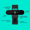 Logitech Brio Ultra 4k HD Pro Webcam, Streaming Rapide 1080p/60ips, Champs de Vision Réglable, Zoom X5, Compatible avec Skype, W